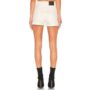 Cheap Monday Donna Denim Shorts Womens 30 White Distressed Cuffed High Waist